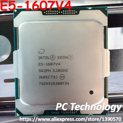 Оригинальный процессор Intel Xeon, OEM версия, 3,10 ГГц, 4 ядра, 10 м, E5, 1607V4, E5, V4, 140 Вт, бесплатная доставка, E5-1607V4, V4 ► Фото 1/1