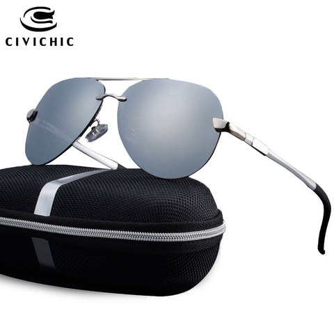 Мужские Солнцезащитные очки-авиаторы, поляризационные зеркальные очки с защитой UV400, E196 ► Фото 1/6