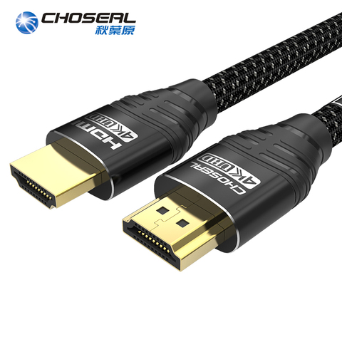 Кабель HDMI CHOSEAL 4K высокоскоростной кабель HDMI 2,0 18 Гбит/с 3D 4K * 2K 60Hz HDMI шнур для Apple TV UHD TV Blu-Ray Xbox PS4/3 PC ► Фото 1/1