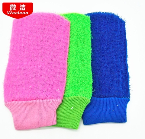 Нейлоновые перчатки для ванны Cuozao, отшелушивающие перчатки, оптовая продажа, случайный цвет ► Фото 1/5