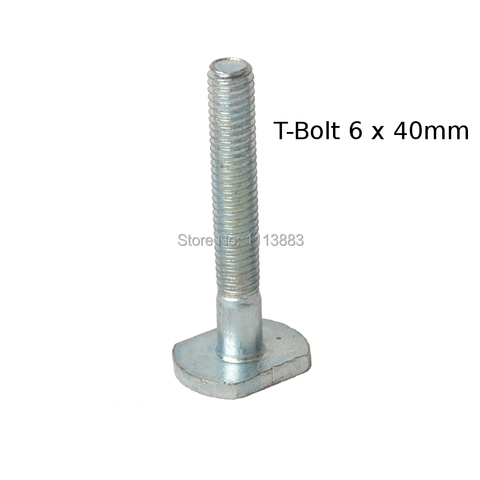 10 шт. M6x40 Т-образный болт для Т-образными пазами, t-образный t-образная гайка для маршрутизатор и деревообрабатывающие приспособления ► Фото 1/5