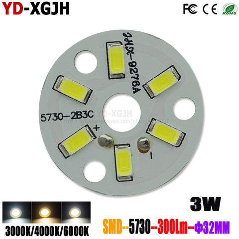 Светодиодсветодиодный лампа 5730SMD 10p PCB высокой яркости, круглые лампы-трансформеры с фитилем для плитки, модифицированные лампочки, 3 Вт, 48 мм ► Фото 1/6