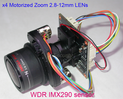 Модуль камеры видеонаблюдения Sony Exmor STARVIS IMX290 NVP2450, WDR 1080P AHD / TVI/CVI/CVBS, Моторизованный объектив с зумом и фокусом 2,8-12 мм, 1/2.8 дюймов ► Фото 1/6