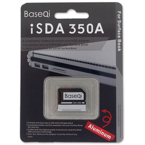 BASEQI 350A Stealth Minidrive Microsd адаптер для Microsoft Surface Book13.5 ''/Surface Book2 13,5 дюйма ► Фото 1/6