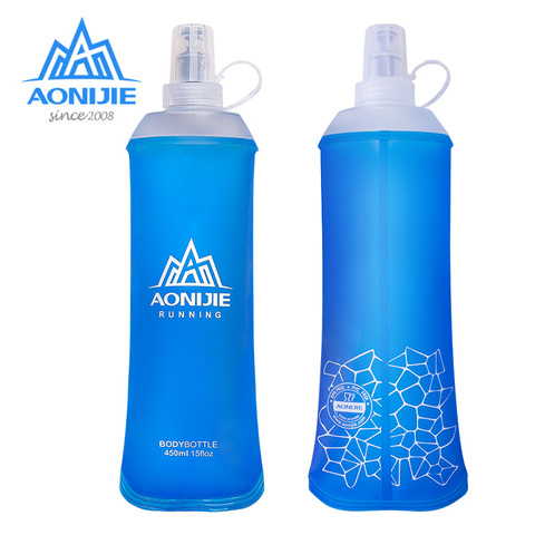 AONIJIE SD19 R450 мягкая складная фляжка 450 мл бутылка для воды ТПУ не содержит Бисфенол А упаковка для бега гидратации поясная сумка жилет марафон ► Фото 1/6