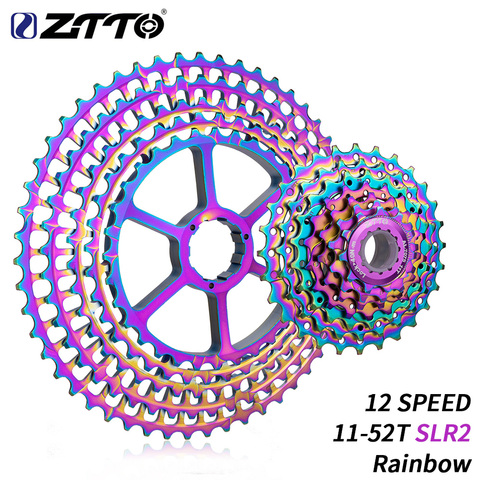 ZTTO 12-скоростная Радужная кассета 11-52T SLR2 12 s MTB 12 Скоростей Сверхлегкий K7 12V 413g Freewheel горный велосипед для HG Hub ► Фото 1/6