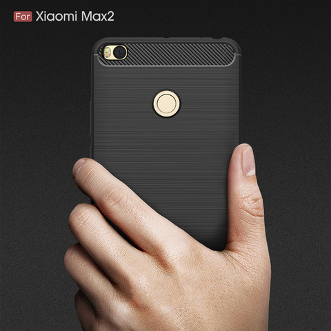 Силиконовый чехол для Xiaomi Mi Max 2, мягкий чехол из углеродного волокна ► Фото 1/6