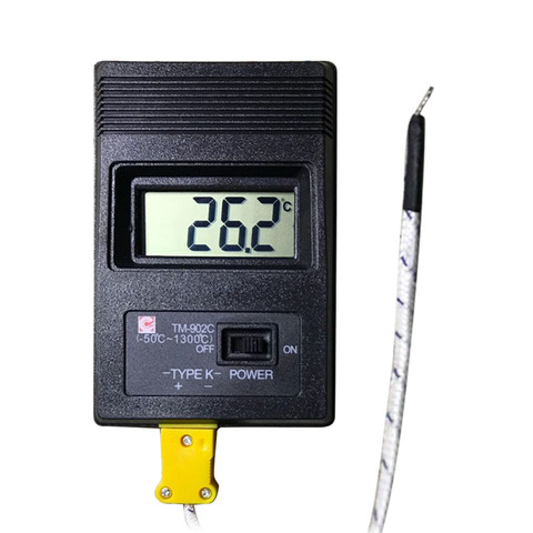 Измеритель температуры TM902C (-50C до 1300C), цифровой датчик K типа термометр + детектор датчик термопары ► Фото 1/6