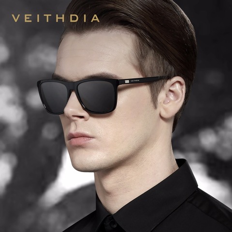 Солнцезащитные очки унисекс VEITHDIA, брендовые дизайнерские винтажные алюминиевые очки с поляризационными стеклами, модель VT6108, 2022 ► Фото 1/6