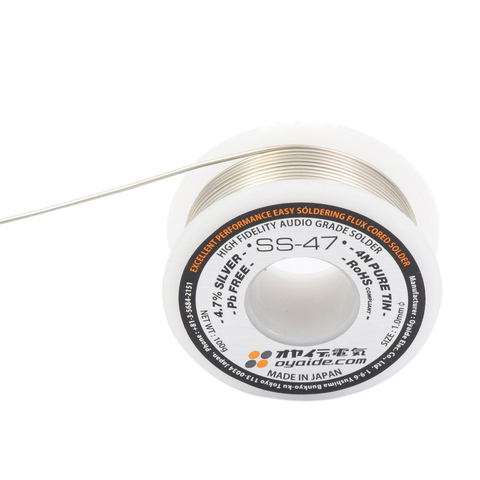 Серебряный припой Oyaide 4.7% Ag, модель 1,0 мм, японская оригинальная проволока для пайки, сварочный провод для DIY HiFi ► Фото 1/1