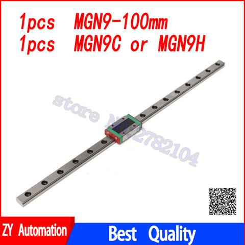 Линейная направляющая 9 мм MGN9 100 мм линейная направляющая + MGN9C или MGN9H длинная линейная каретка для ЧПУ X Y Z оси ► Фото 1/3