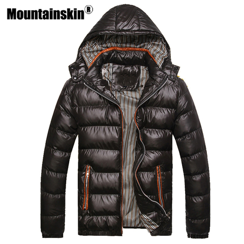 Мужская куртка с капюшоном Mountainskin, повседневная утепленная парка, приталенная утепленная куртка, модель 7XL SA045, зима 2022 ► Фото 1/6