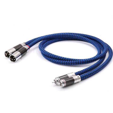 2328 Hifi RCA к XLR высококачественный кабель 6N посеребренный 2RCA штекер к 2XLR Штекерный кабель аудио соединительный кабель ► Фото 1/6
