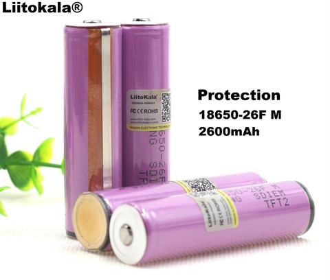 Liitokala защищенный новый оригинальный 18650 ICR18650-26FM 2600mAh li-ion 3,7 v аккумулятор с PCB для фонариков ► Фото 1/6