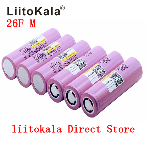 Liitokala 18650 новый 100% оригинальный 18650 2600 мАч Li ion ICR18650-26FM 3,7 V перезаряжаемый аккумулятор 18650 ► Фото 1/6