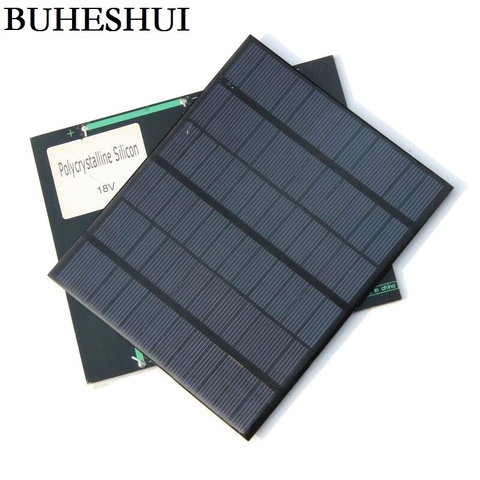 Поликристаллический модуль солнечной батареи BUHESHUI Вт 18 в, миниатюрная солнечная панель для зарядного устройства аккумуляторов 12 В, эпоксид... ► Фото 1/3