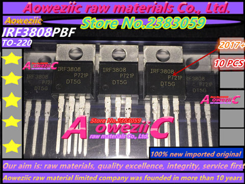 Aoweziic 2017 + 100 новый импортный оригинальный IRF3808PBF IRF3808 TO-220 N канальная МОП-трубка 75V 140A ► Фото 1/4