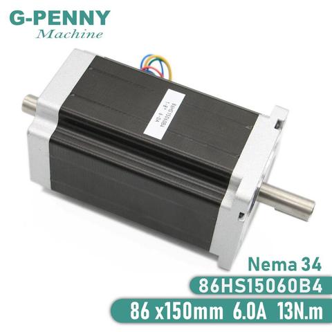 Шаговый двигатель NEMA 34 с ЧПУ, шаговый двигатель 86X150mm 12 N.m 6A Nema34 1700Oz-in для гравировального станка с ЧПУ, 3D-принтер ► Фото 1/6