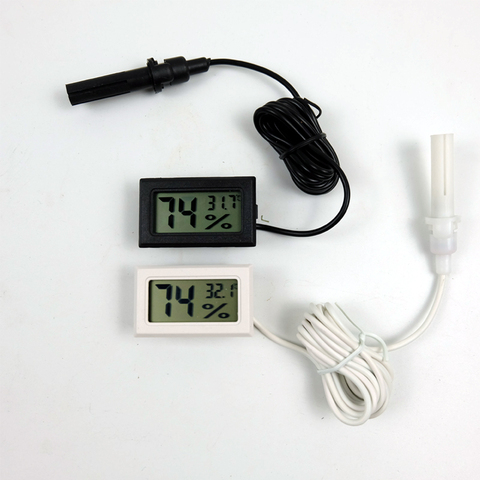 2 в 1 электронный цифровой мини-термометр C/F -50 ~ + 70 градусов гигрометр с зондом для холодильника/резервуара для воды/температуры автомобиля ► Фото 1/1