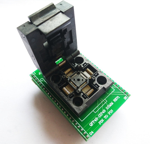 Программируемый адаптер TQFP48 QFP48 к DIP48, шаг 0,5 мм, LQFP48 к DIP48 ► Фото 1/6