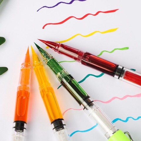 Стержневая ручка в форме фонтана, каллиграфическая ручка в китайском стиле для рисования, принадлежности для школы и офиса, 8 цветов ► Фото 1/5