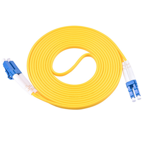 Двойной оптоволоконный Соединительный шнур LC к LC, соединительный кабель SM, дуплексный одномодовый оптический кабель для сети 3 фута, 10 футов, 1 м, 3 м, 5 м, 10 м, 20 м, 30 м, 40 м, 50 м, 60 м ► Фото 1/6