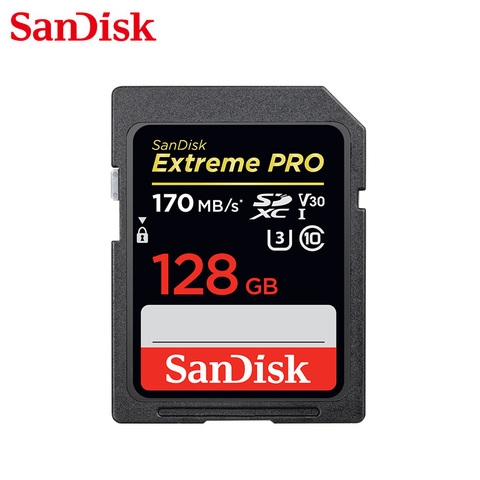 SanDisk Extreme Pro sd-карта, 128 ГБ, 64 ГБ, SDHC, SDXC, класс 10, 95 Мб/с, 32 Гб, поддержка U3, 4K, для цифровой камеры ► Фото 1/5