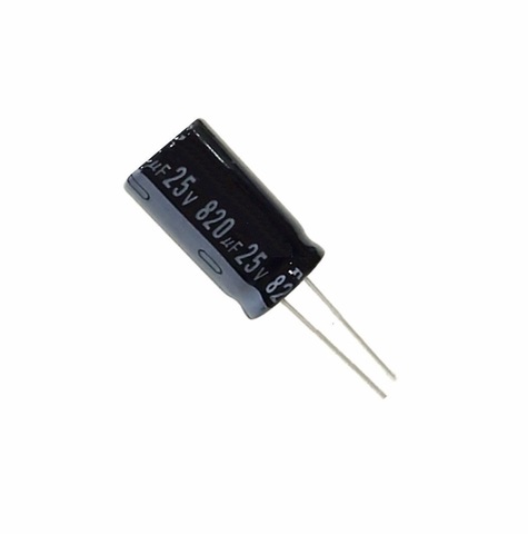 10 шт. 820 мкФ 25V 105C электролитический конденсатор с радиальными выводами 10 мм * 20 мм ► Фото 1/1