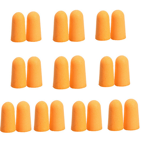 MOONBIFFY 10 пар мягкие оранжевые пенопластовые затычки для ушей конические дорожные затычки для сна Шумопоглощающие затычки для сна ► Фото 1/6