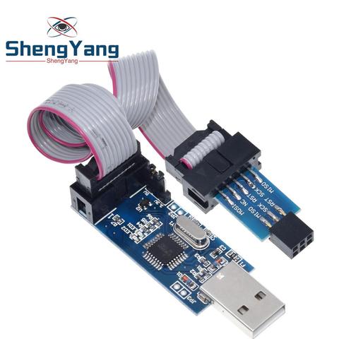 1 комплект 10Pin до 6 Pin адаптер доска + USBASP USBISP AVR программист USB ATMEGA8 ATMEGA128 ATtiny/CAN/PWM 10Pin провод модуль 