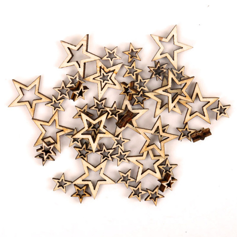 Деревянные полые звезды в форме фотоэлементов ручной работы для дома фотообои 10-20 мм 50 шт. MZ256 ► Фото 1/6