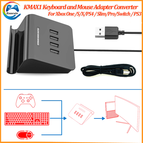 Адаптер KMAX1 для клавиатуры и мыши, адаптер для PS3/PS4 /XBox One/ПК/Nintendo Switch, совместим со всеми играми без задержки ► Фото 1/6