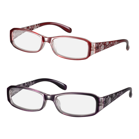 2022 Модные женские очки для чтения с защитой от синего света с пружинным шарниром и цветочным принтом, полимерные очки, защитные очки для дальнозоркости + 1,0 ~ + 4,0 ► Фото 1/6