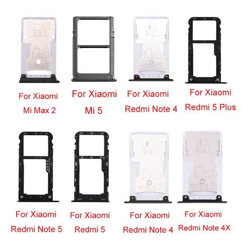 Лоток для SIM, SIM, TF карт для Xiaomi Mi Max 2, Redmi Note 4, Note 4X, 4X, 5 Plus, Note 5, 5, Mi 5 ► Фото 1/6