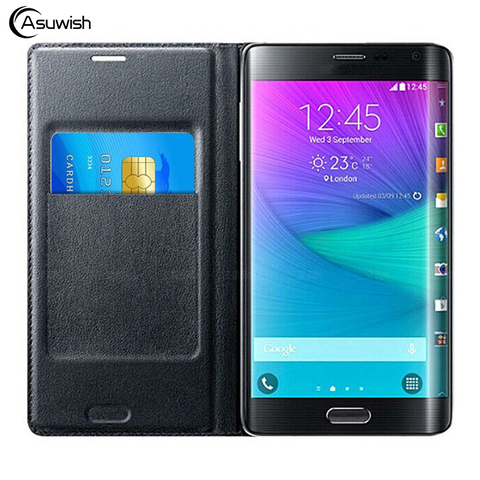 Кожаный чехол-книжка для Samsung Galaxy Note Edge SM N915 N9150 N915F N915T N915G N915FY, чехол-кошелек с держателем для кредитной карты ► Фото 1/6