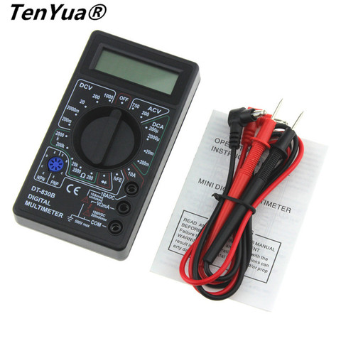 Цифровой вольтметр, Омметр, амперметр, мультиметр, ручной тестер DT830B AC DC 750/1000V Amp Volt Ohm, домашний тестер ► Фото 1/1