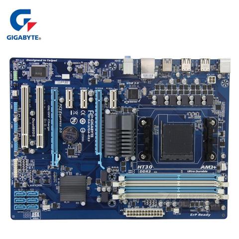 Оригинальная Материнская плата Gigabyte DDR3 DIMM, USB3.0 32G Gigabyte 970A 970, настольная материнская плата, SATA III Платы AM3 + Б/у ► Фото 1/1