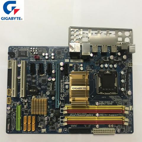 Материнская плата Gigabyt, 100% оригинальная материнская плата LGA 775 DDR2 для настольного компьютера, материнская плата 16 ГБ, материнская плата с процессором EP43, DS3L, P43, б/у ► Фото 1/1