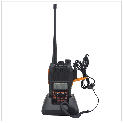 Двухдиапазонная рация Baofeng Радио Baofeng UV-6R VHF/UHF 136-174MHz & 400-520MHz двухсторонний fm-приемопередатчик с наушником ► Фото 1/1