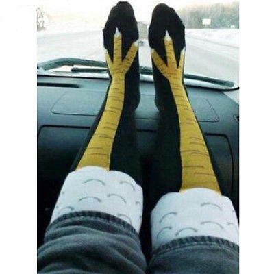 3D забавные куриные зимние осенние женские носки до бедра высокие носки 3D Мультяшные Ainimals милые забавные тонкие носки для ног женские креати... ► Фото 1/6