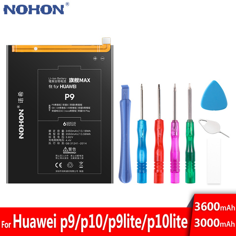 Аккумулятор NOHON литий-полимерный для Huawei P9 P10 Lite Honor 8 9 5C 7C 7A 4X 7i 7S HB366481ECW HB386280ECW ► Фото 1/5