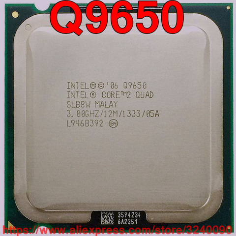 Оригинальный процессор Intel CORE 2 QUAD Q9650, процессор 3,00 ГГц/12 м/1333 МГц, четырехъядерный сокет 775, бесплатная доставка, быстрая доставка ► Фото 1/1