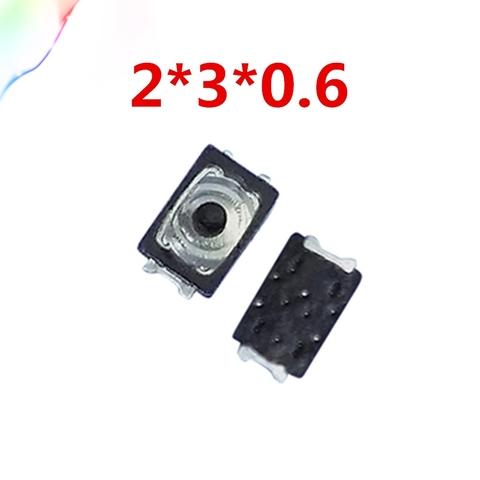 Тактильный кнопочный выключатель 2x3x0,6 U, тактовый 4-контактный Микровыключатель SMD, тонкая пленка, сенсорный мини-выключатель, 50 шт., бесплатная доставка ► Фото 1/1