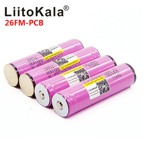 Оригинальная защищенная аккумуляторная батарея Liitokala 18650 2600 мАч с печатной платой 3,7 в ► Фото 1/5