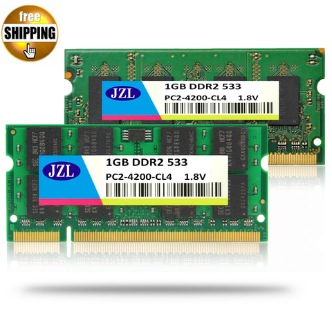 JZL оперативная память для ноутбука, SODIMM PC2-4200 DDR2 533 МГц 200PIN 1 ГБ/PC2 4200 DDR 2 533 МГц 200 PIN 1,8 в CL4, память для ноутбука, SD-карты ► Фото 1/5