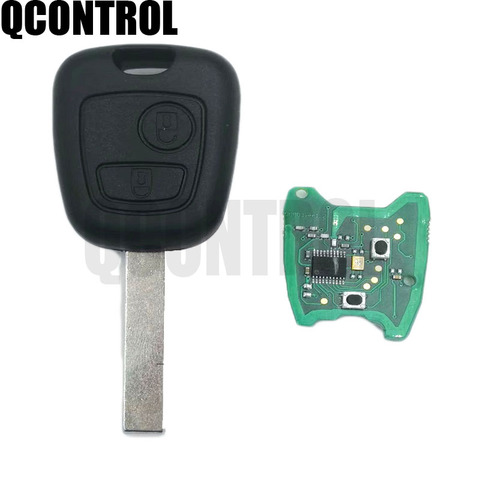 QCONTROL Автомобильный ключ дистанционного управления DIY для PEUGEOT 307, 2 кнопки, полный ключ ► Фото 1/1