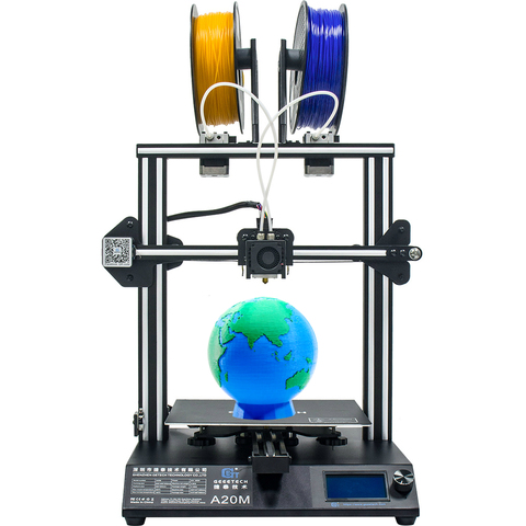 3D-принтер Geeetech A20M 2 в 1, разные цвета, FDM CE, быстрая сборка, с нитью накаливания Fetector и возобновление печати после разрыва, 255*255*255 область печати ► Фото 1/6