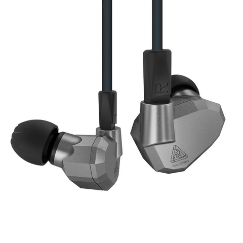 KZ ZS5 наушники 2DD + 2BA гибридная технология драйвер наушники-вкладыши монитор гарнитура с шумоподавлением HiFi музыкальные наушники с микрофоном ► Фото 1/6