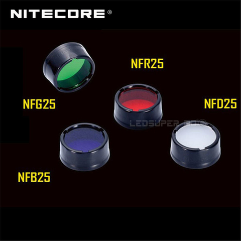 Nitecore NFR25 NFB25 NFG25 NFD25 разноцветный фильтр для фонарика 25,4 мм подходит для фонарь с головкой 25,4 мм ► Фото 1/5