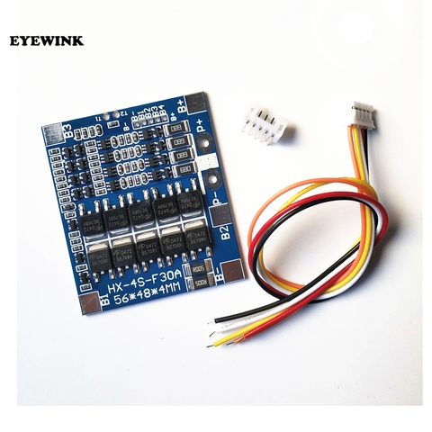 BMS 4S 30A 14,4 В, балансировочная печатная плата 18650 Lipo, защитная плата литий-ионной, литиевой батареи, фобилия LiFePO4, балансировочная схема зарядки PCM ► Фото 1/3